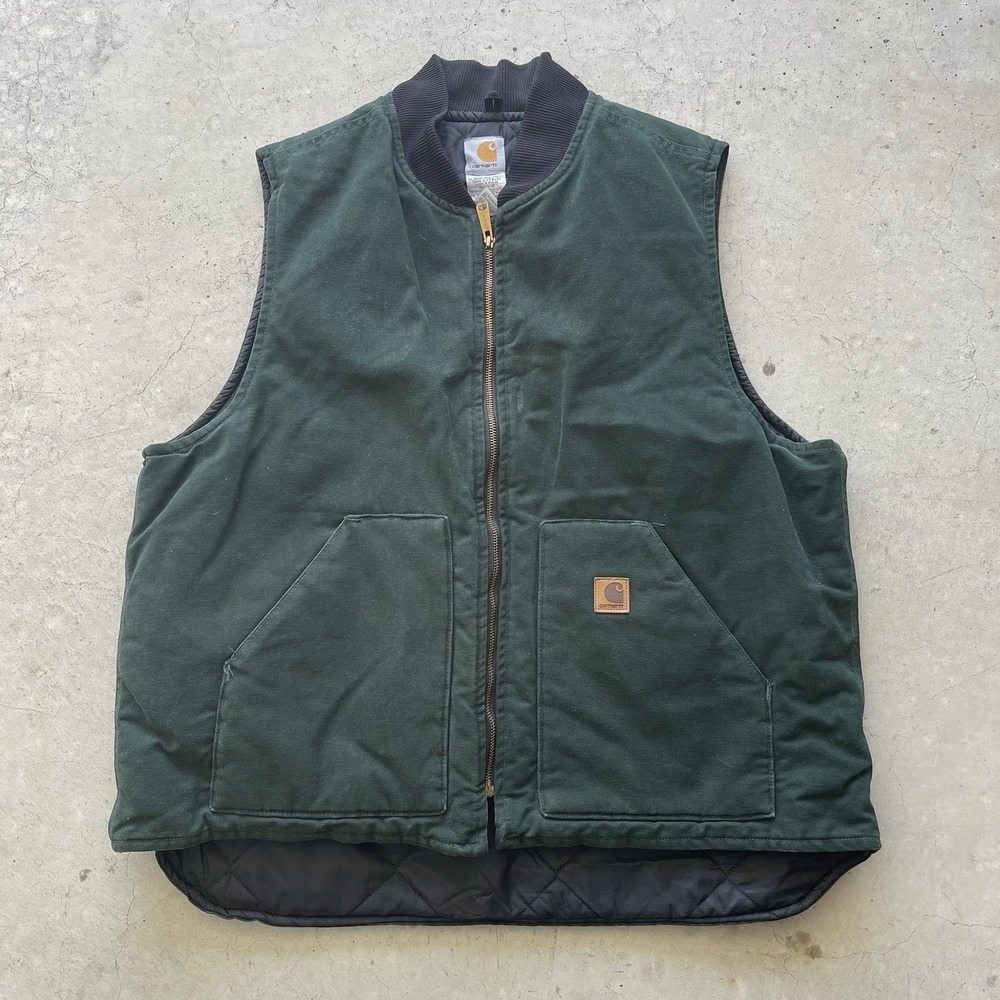 Vintage Carhartt Quilted Artic Vest "Spruce Green" V02 SPC Men's XXL Tall